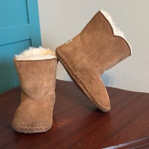 UGG Brown Baby Boots with Cream Lining Size 4/5